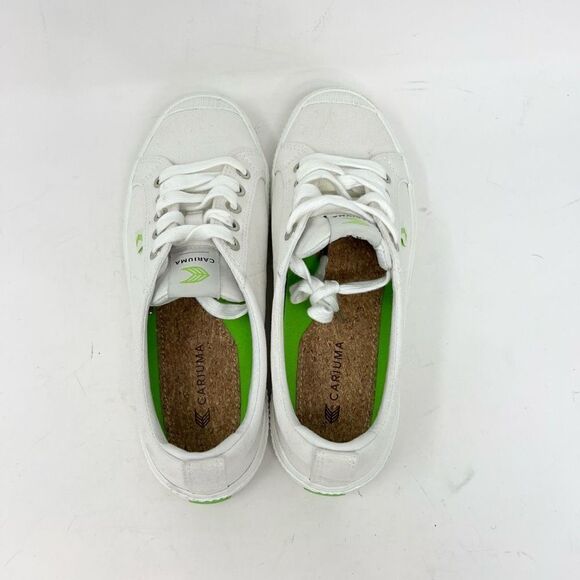 Cariuma Sneakers Unisex Adult 8 Off-White Low Top Lace-Up Canvas Round Toe - Picture 3 of 9